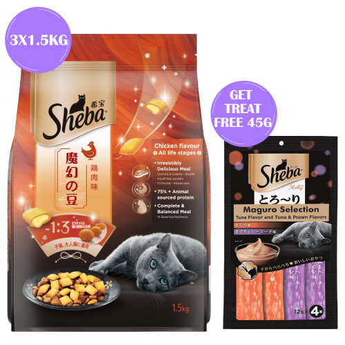 Sheba Chicken Flavour Irresistible All Life Stage Cat Dry Food