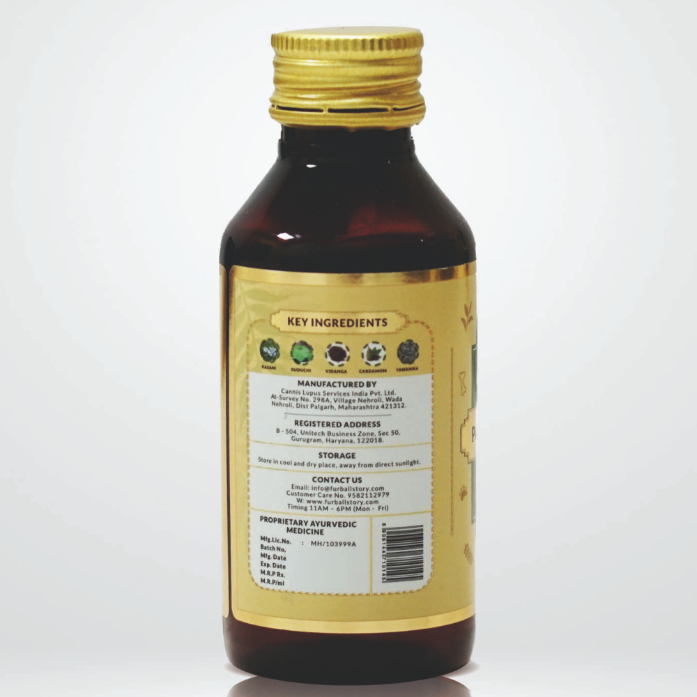 FurBall Story Pacho Relieves Stomach Issues Syrup for Dogs & Cats