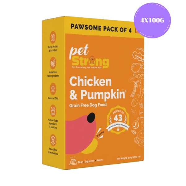 PetStrong Chicken and Pumpkin Grain Free Fresh Food for Dogs