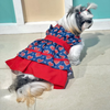 Dogobow Hearty Dress for Cats and Dogs (Blue/Red)