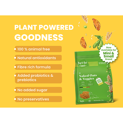 Bark Out Loud Naked Oats & Veggies Veg Mini & Small Breed Adult Dog Dry Food Dogs- Dry Food Bark Out Loud
