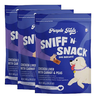 Purple Tails Chicken Liver with Carrots and Peas Dog Treat