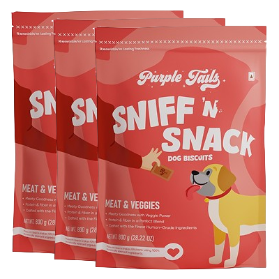 Purple Tails Meat and Veggies Biscuits Dog Treat