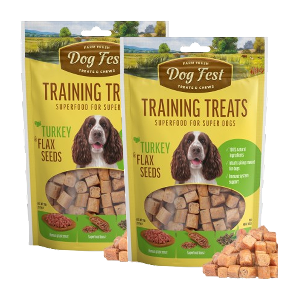 Dogfest Turkey Flax Seeds Training Dog Treats - Main Image