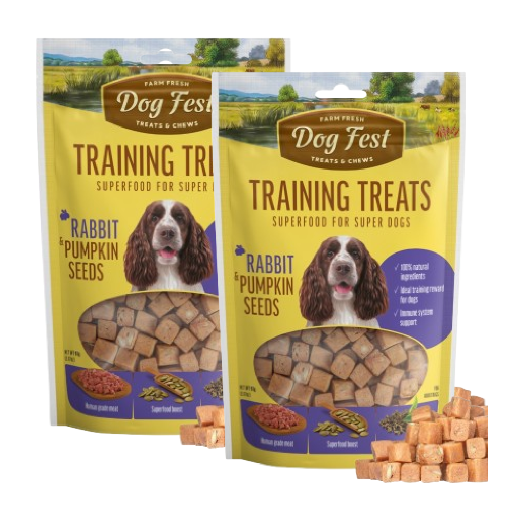 Dogfest Rabbit & Pumpkin Seeds Training Dog Treats Dog Treats + Others Petfest 2x90g