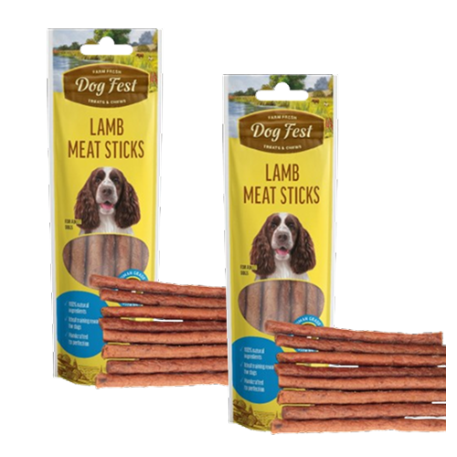 Dogfest Lamb Meat Sticks Dog Treats Dog Treats + Others Petfest 2x45g