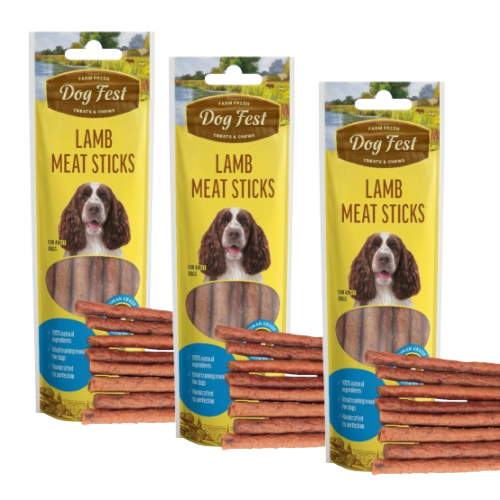 Dogfest Lamb Meat Sticks Dog Treats Dog Treats + Others Petfest 3x45g