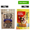 Chip Chops Chicken and Codfish Sandwich and Henlo Chicken Jerky Dog Treats Combo Dog Treats + Others Exclusive Combo 70g+70g