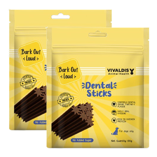 Bark Out Loud by Vivaldis Dental Sticks Dog Treats Dog Treats + Others Bark Out Loud 2x100g
