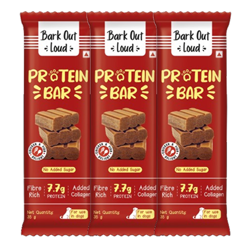 Bark Out Loud Collagen Protein Bar Chicken & Fish Treat for Dogs Dog Treats + Others Bark Out Loud 3x35g