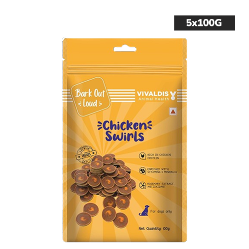Bark Out Loud by Vivaldis Chicken Swirls Dog Treats