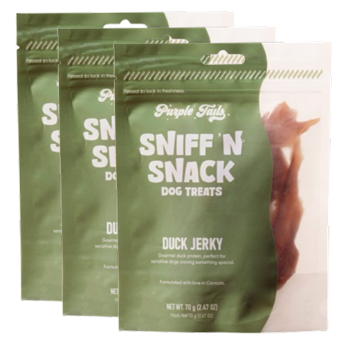 Purple Tails Sniff N Snack Duck Jerky Dog Treat