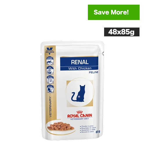 Royal Canin Veterinary Diet Renal Chicken Adult Cat Wet Food Cats-Wet Food Royal Canin V-Diet 48x85g