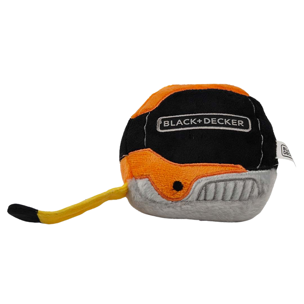 Black & Decker 3D Tape Measure Plush Toy for Dogs (Black) Dogs-Toys Black & Decker