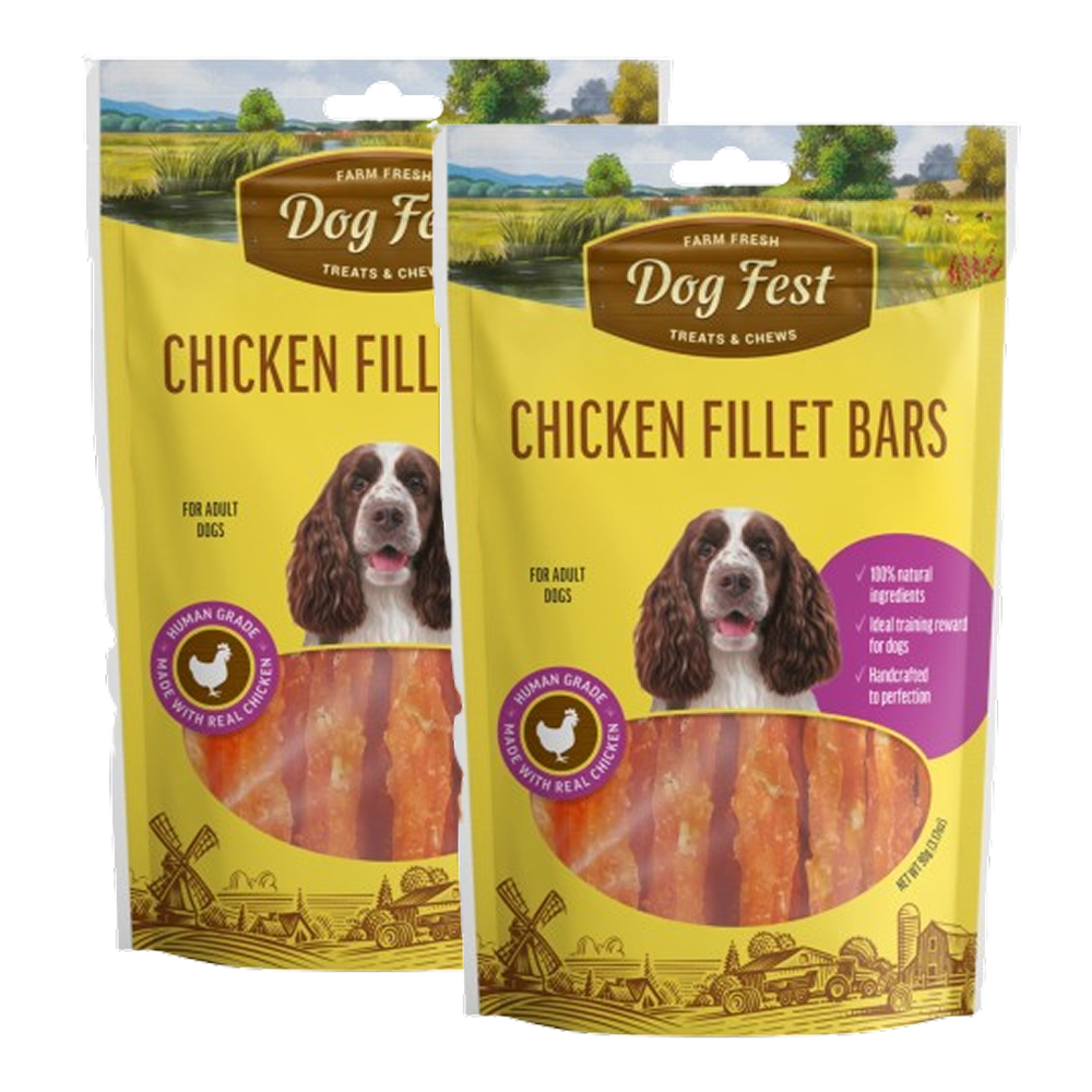 Dogfest Chicken Fillet Bar Dog Treats Dog Treats + Others Petfest 2x90g