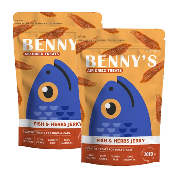 Bennys Bowl Fish and Herbs Jerky Dog Treats