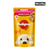 Pedigree Chicken and Liver Chunks in Gravy Pouch Puppy Dog Wet Food (130g) Dogs-Wet Food Pedigree 96 x130g