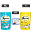 Temptations Tasty Chicken Flavour and Tempting Tuna Flavor Cat Treats with Skyec Skyworm Cat Deworming Tablet Combo Exclusive Combo Exclusive Combo 85g+85g+4tab