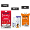 Kitty Yums Crab & Chicken and Lickable Real Chicken Creamy Cat Treats with Intas Pomisol Ear Drops for Dogs & Cats Combo Exclusive Combo Exclusive Combo 375g+80g+15mL