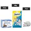 Temptations Creamy Purrrr-ee Chicken & Tuna Treats, Skyec Skyworm Deworming Tablet, Trixie Wind Up Mouse Toy (Grey) Cat Combo Exclusive Combo Exclusive Combo 48g+4Tab+7cm