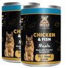 Dog Meal Chicken and Fish Meals Dog Wet Food Dogs-Wet Food Dog Meal 2x425g