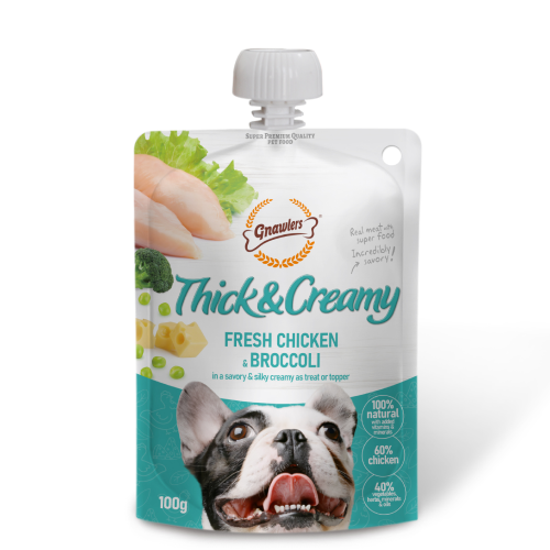 Gnawlers Chicken and Broccoli Thick and Creamy Dog Treats Dog Treats + Others Gnawlers 100g