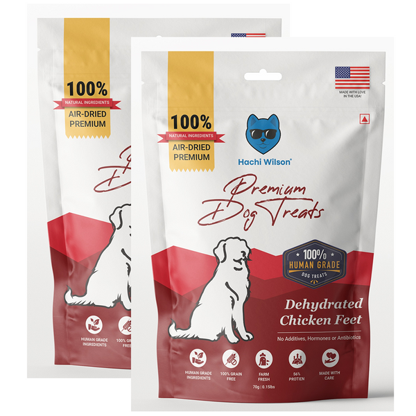 Hachi Wilson Premium Dehydrated Chicken Feet Jerky Dog Treat
