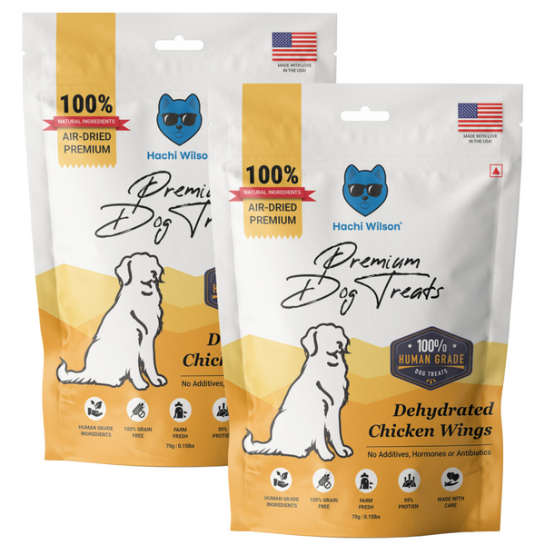 Hachi Wilson Premium Dehydrated Chicken Wings Jerky Dog Treat