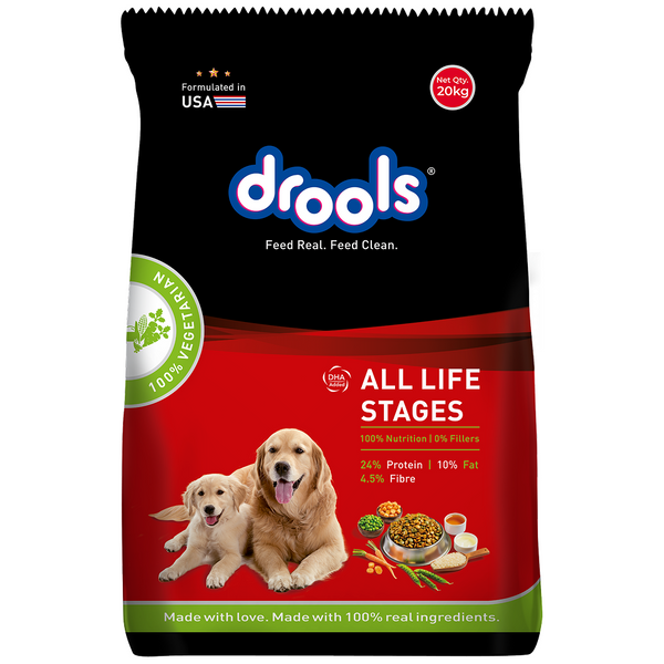 Drools 100% Vegetarian Puppy and Adult Dog Veg Dry Food (All Life Stages)