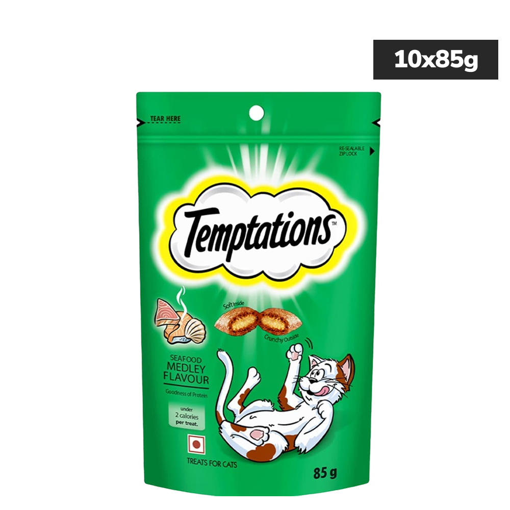 Temptations Seafood Medley Flavour Cat Treats Cats-Treats & Others Temptations