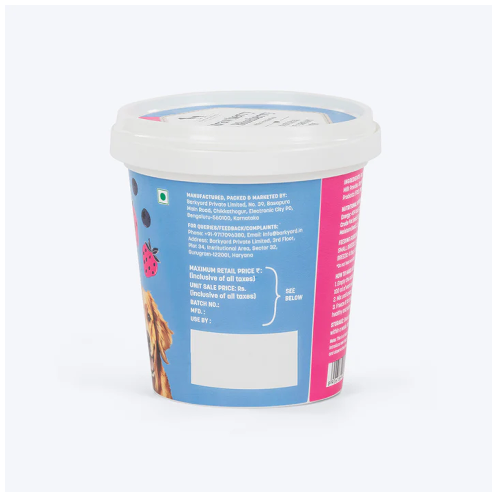 HUFT Strawberry & Blueberry with Prebiotics Ice Cream for Dogs Dog Treats + Others Heads Up for Tails