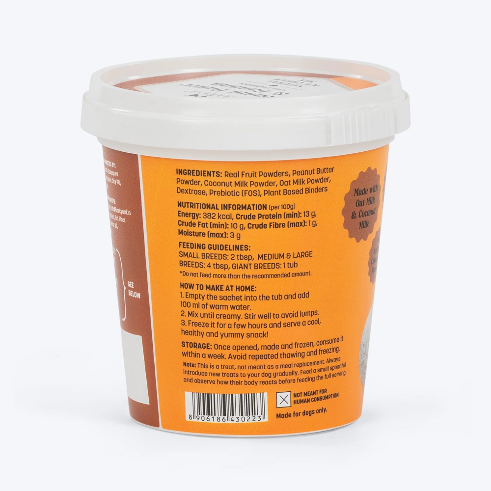 HUFT Peanut Butter & Banana with Prebiotics Natural Ice Cream for Dogs Dog Treats + Others Heads Up for Tails