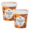 HUFT Peanut Butter & Banana with Prebiotics Natural Ice Cream for Dogs Dog Treats + Others Heads Up for Tails 2x40g