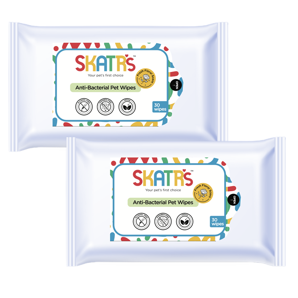 Skatrs Antibacterial Cleaning Wipes for Dogs and Cats