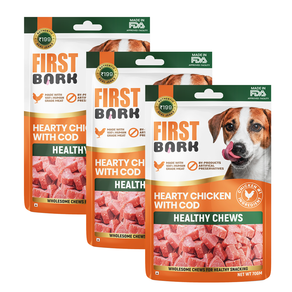 First Bark Hearty Chicken with Cod Jerky Dog Treat Dog Treats + Others First Bark