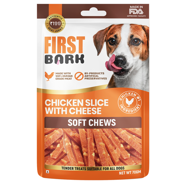 First Bark Chicken Slice with Cheese Jerky Dog Treat