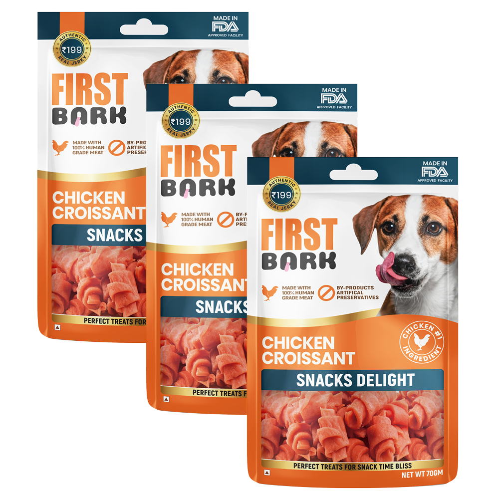 First Bark Chicken Croissant Dog Treat Dog Treats + Others First Bark 3x70g