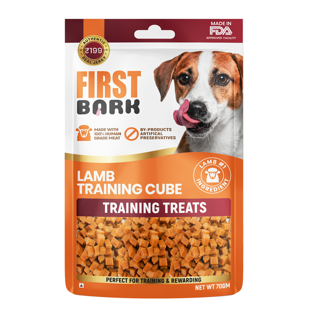 First Bark Lamb Training Cubes Jerky Dog Treat Dog Treats + Others First Bark 6x70g