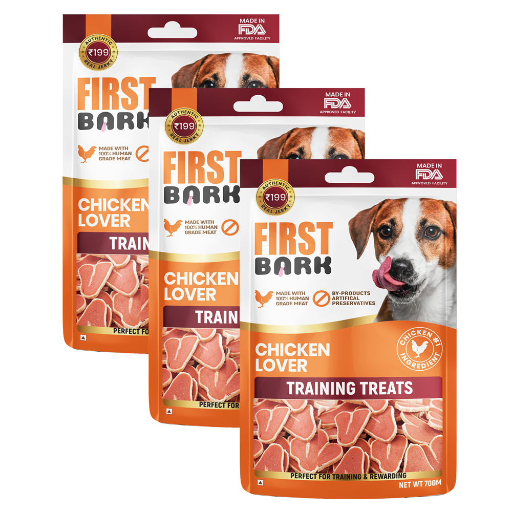 First Bark Chicken Lover Jerky Dog Treat Dog Treats + Others First Bark 3x70g