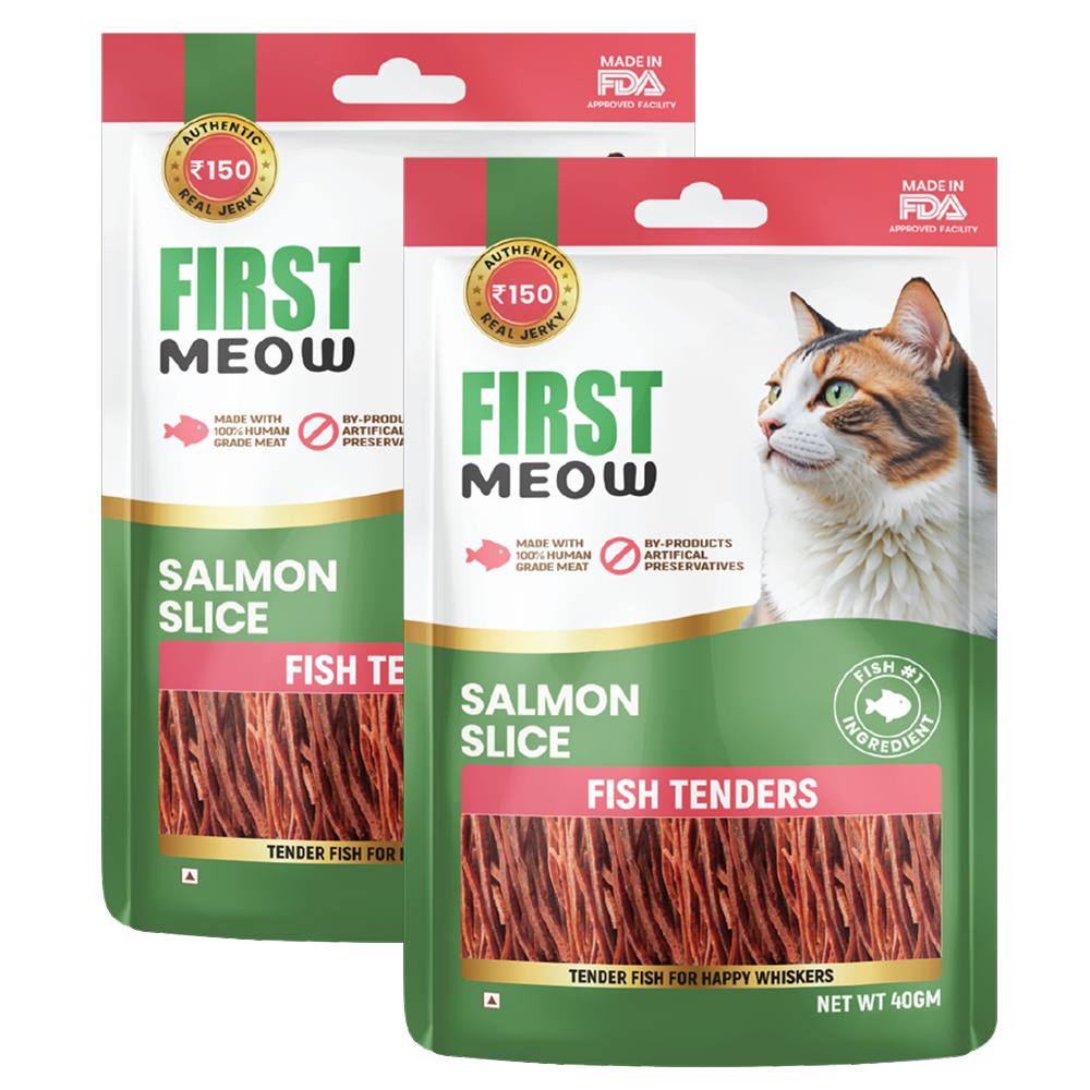 First Meow Salmon Slice Jerky Cat Treat Cats-Treats & Others First Meow 2x40g