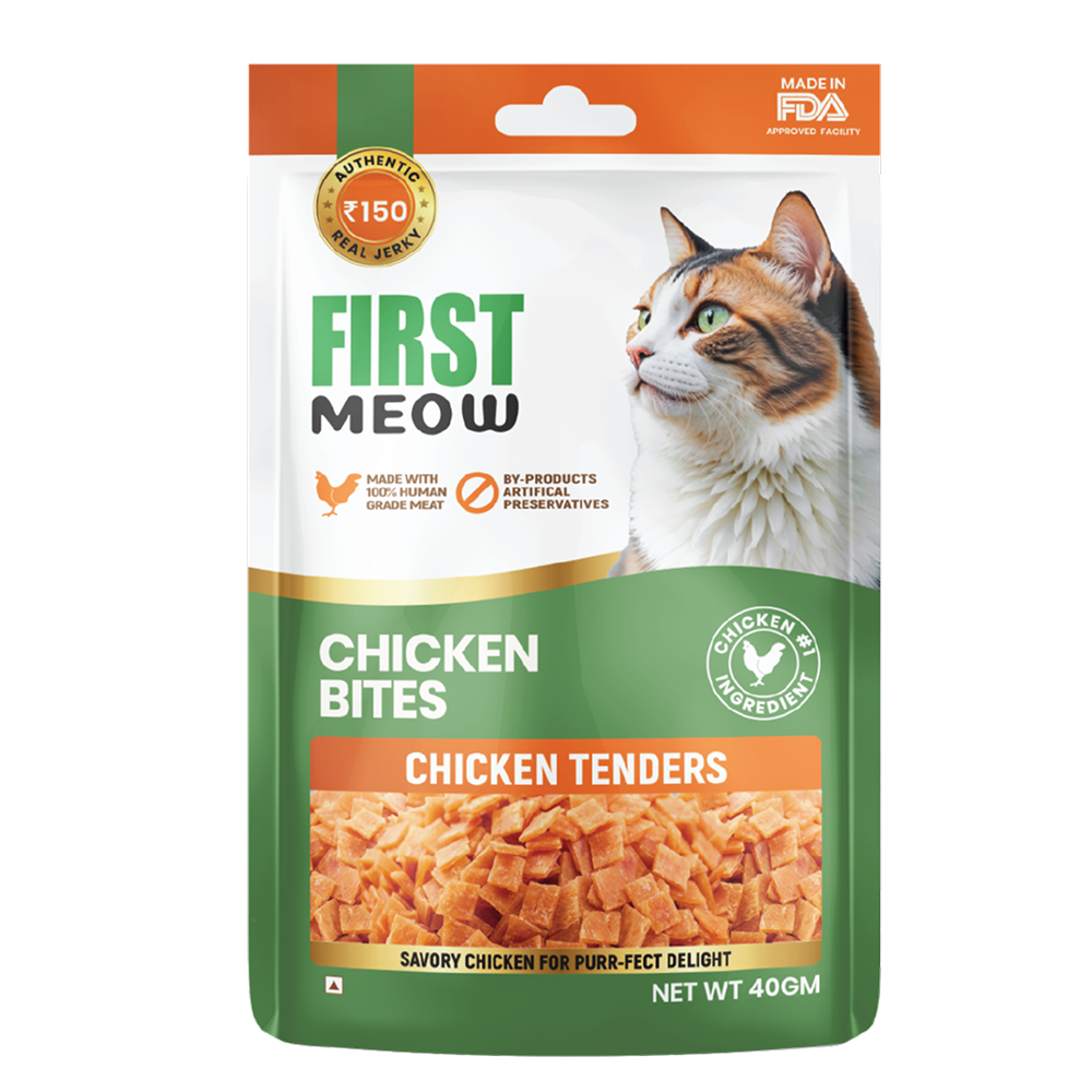 First Meow Chicken Bites Jerky Cat Treat Cats-Treats & Others First Meow 40g