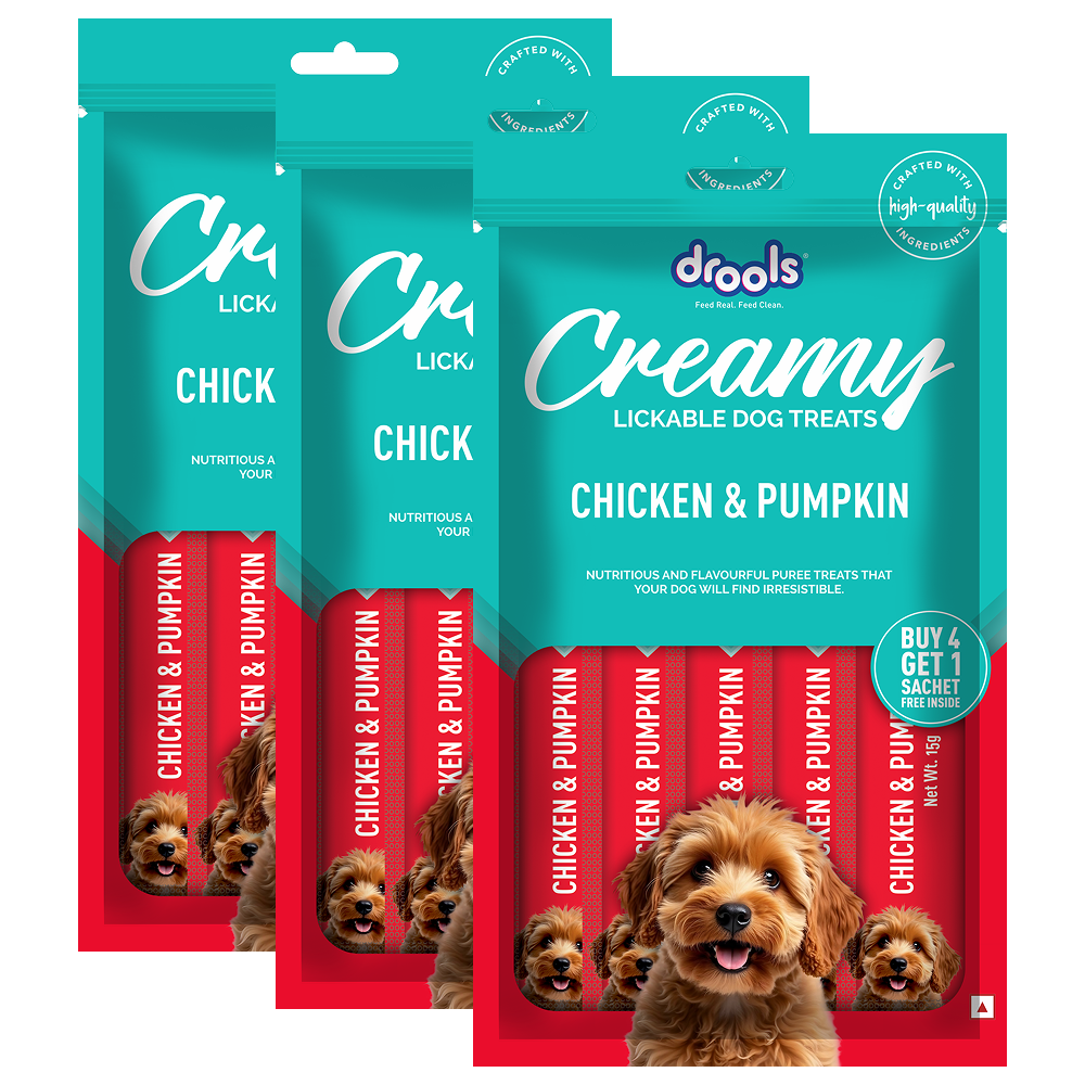 Drools Chicken & Pumpkin Creamy Dog Treats Dog Treats + Others Drools 3x75g