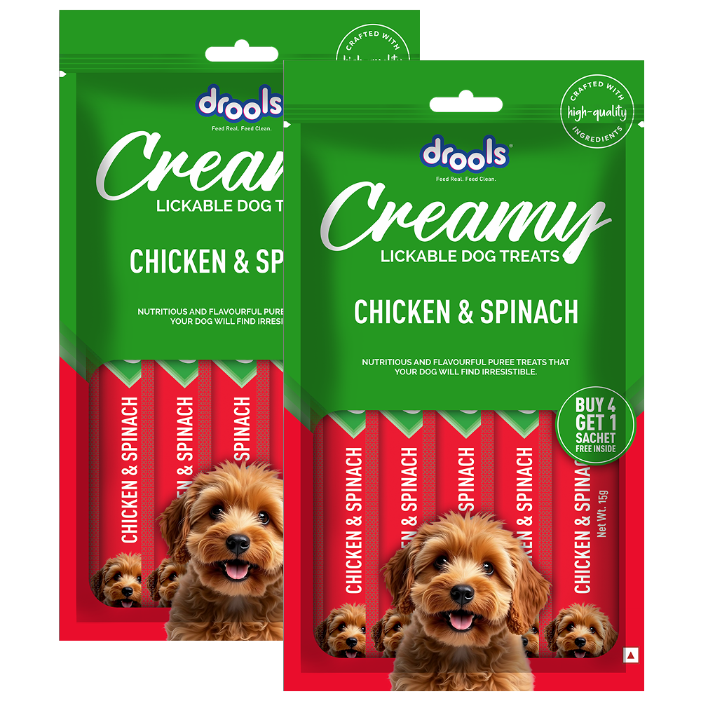 Drools Chicken & Spinach Creamy Dog Treats Dog Treats + Others Drools 2x75g