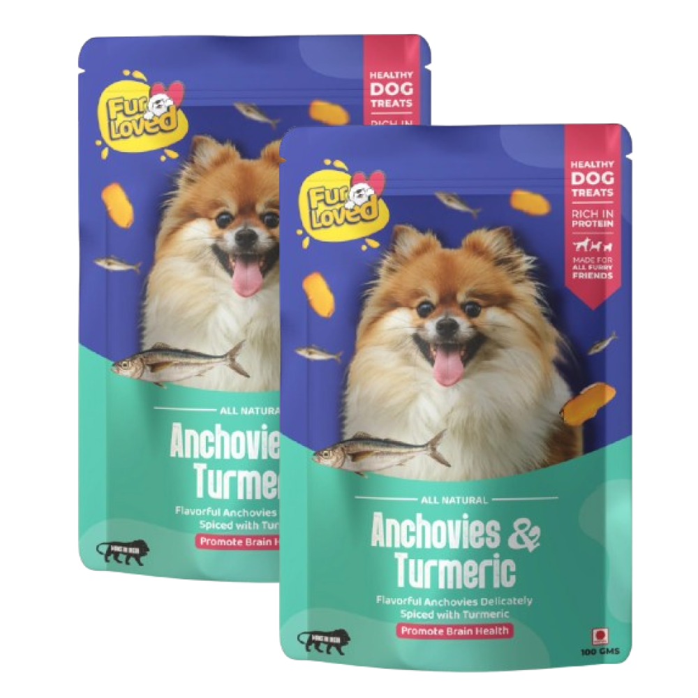 FurLoved Anchovies and Turmeric Omega Dog Treats Dog Treats + Others FurLoved 2x100g