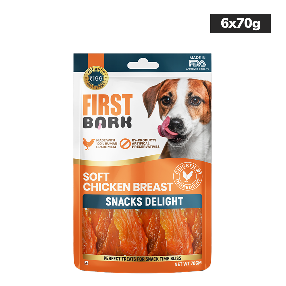 First Bark Soft Chicken Breast Dog Treat Dog Treats + Others First Bark 6x70g