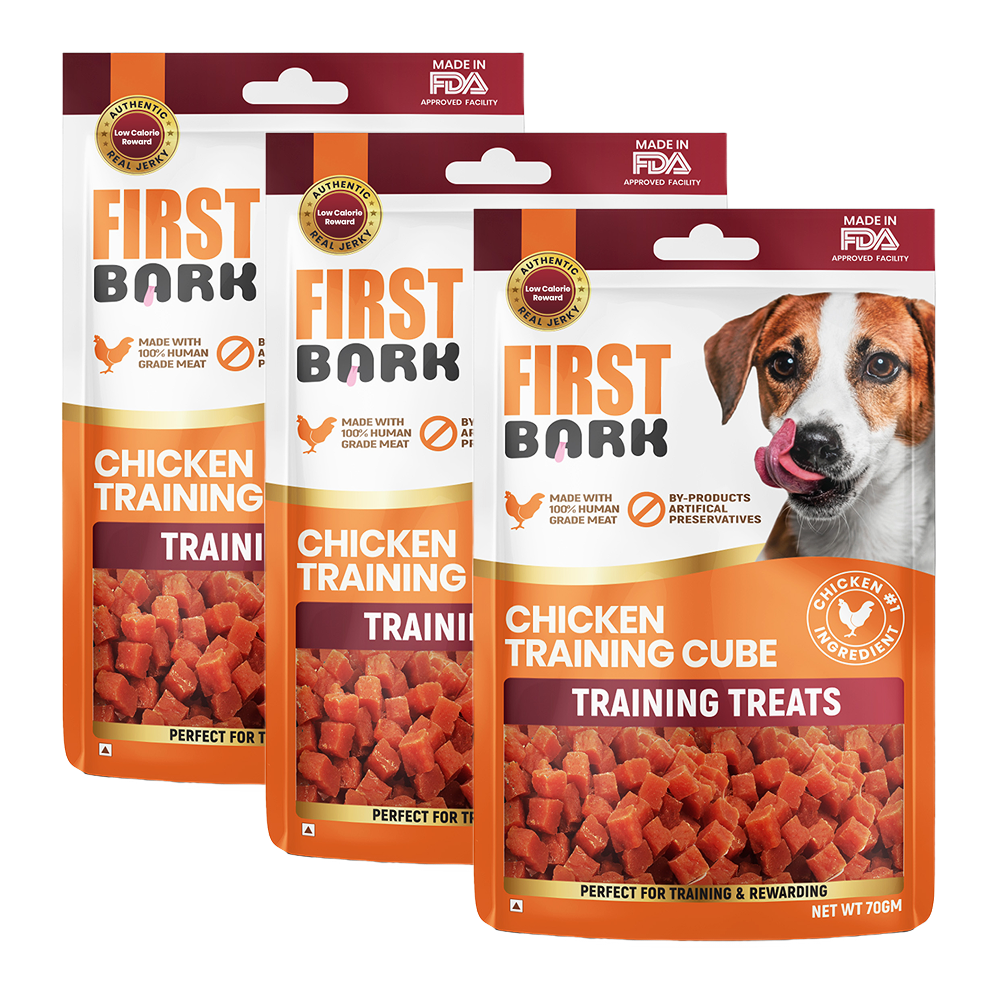 First Bark Chicken Training Cubes Dog Treat Dog Treats + Others First Bark 3x70g
