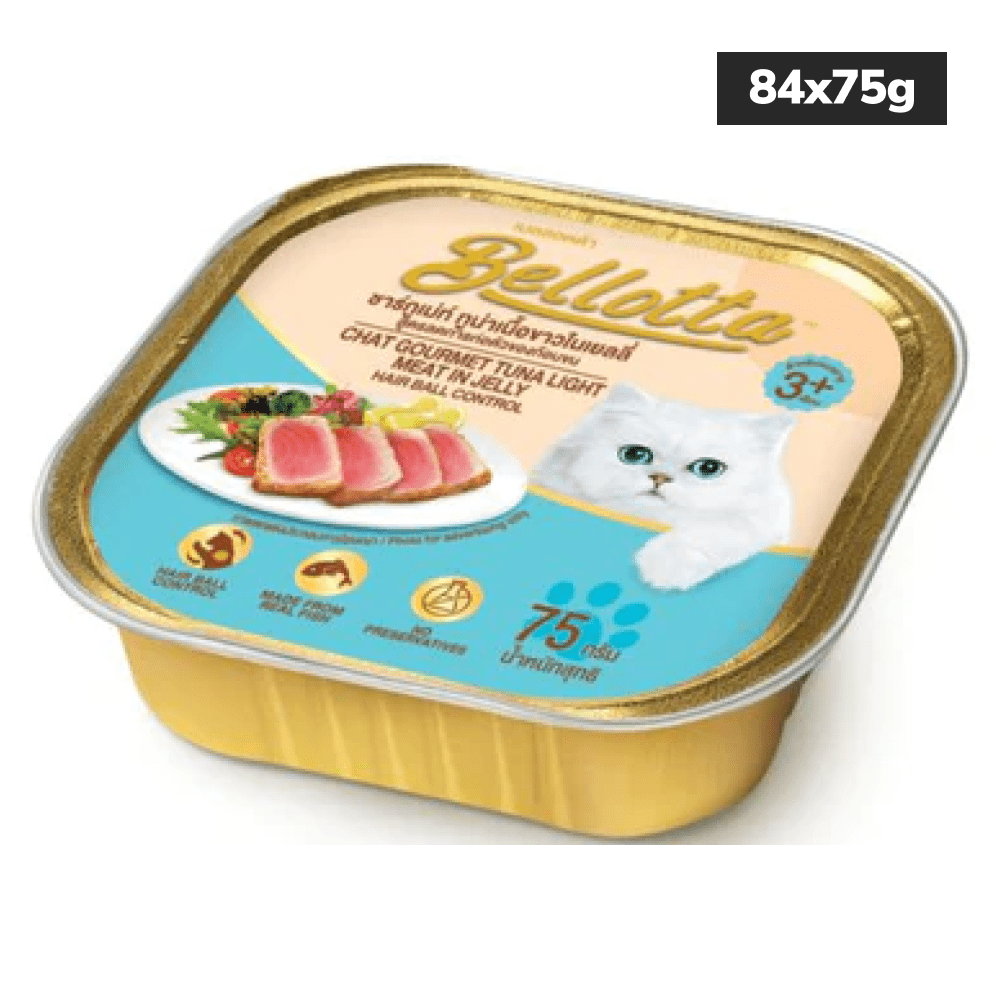 Bellotta Tuna Light Meat in Jelly Hair Ball Control Cat Wet Food Cats-Wet Food Bellotta 84x75gm