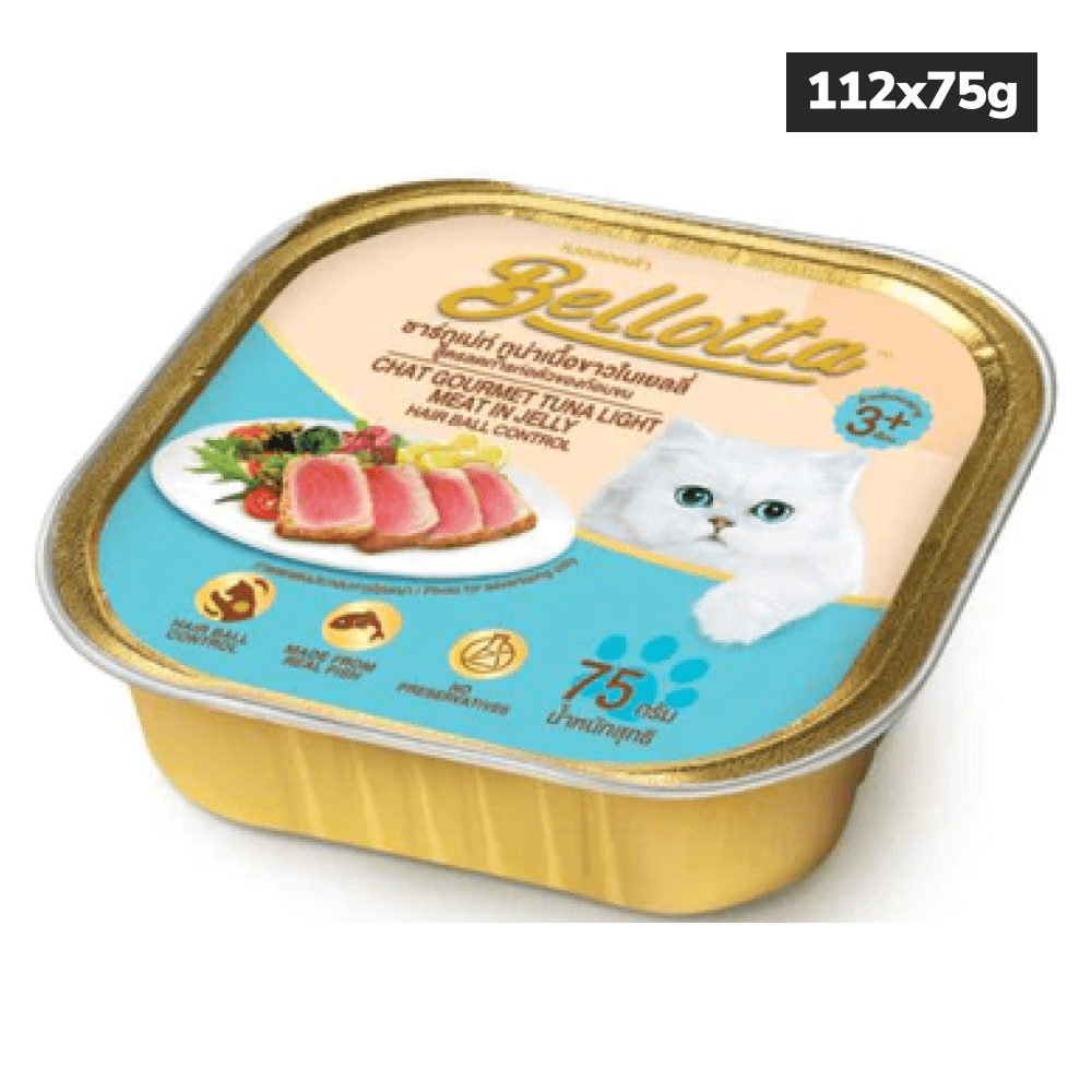 Bellotta Tuna Light Meat in Jelly Hair Ball Control Cat Wet Food Cats-Wet Food Bellotta 112x75gm