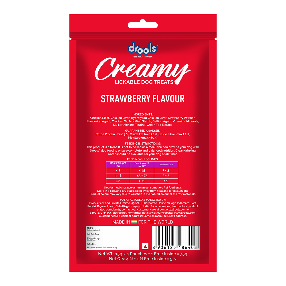 Drools Strawberry Creamy Dog Treats Dog Treats + Others Drools