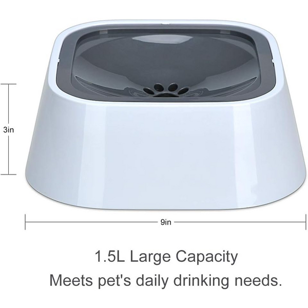 Pet Vogue Slow Feeder No Spill Drinking Water Bowl for Dogs and Cats